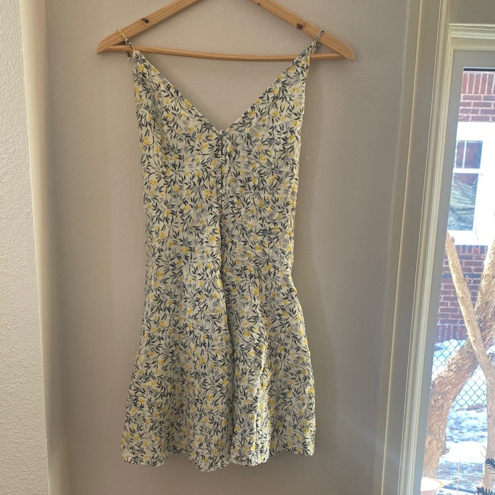H&M Yellow and Blue Floral Dress